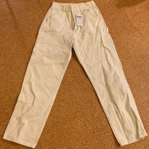 white Brandy Melville painter pants